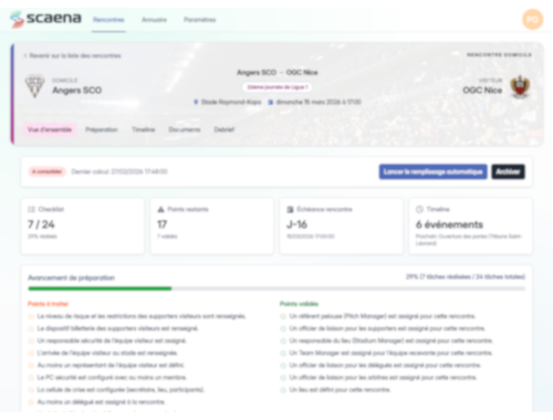 Aperçu de l'application Scaena
